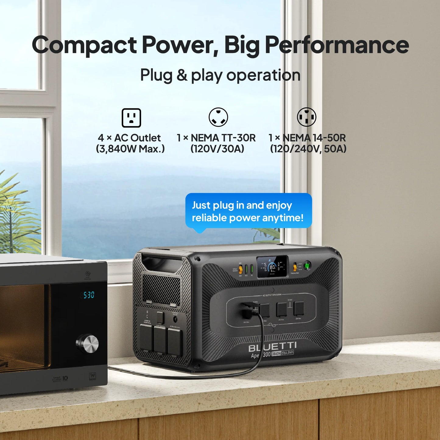 BLUETTI Apex 300 Portable Power Station | 3,840W 2,764.8Wh